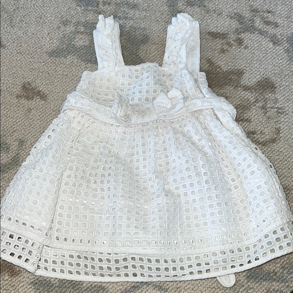 White Eyelet Baby Dress